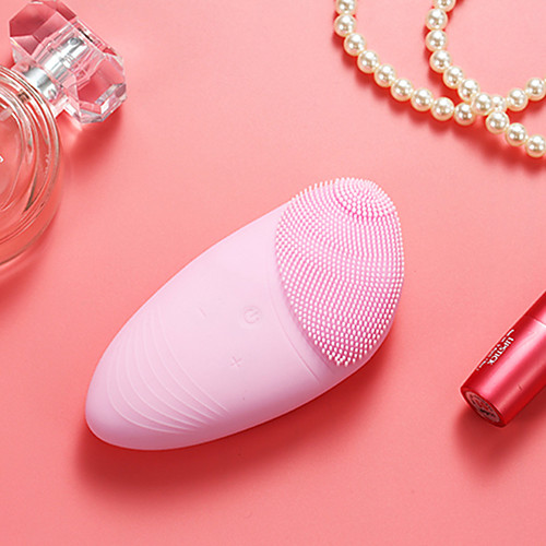 

Facial Cleansing Brush Waterproof Silicone Cleansing Instrument Electric Massager Cleaning System Deep Clean Skin Care Facial Massage Brush and USB Charging Cable Five-Speed Frequency Modulation