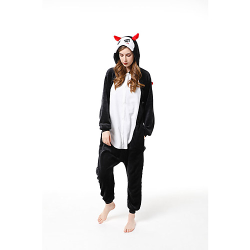

Adults' Kigurumi Pajamas Devil Onesie Pajamas Flannelette Black Cosplay For Men and Women Animal Sleepwear Cartoon Festival / Holiday Costumes