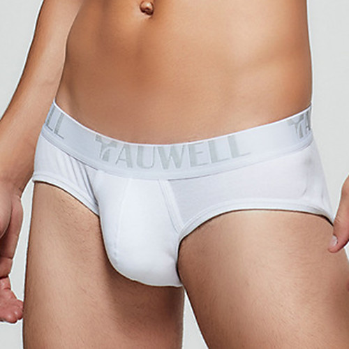 

TAUWELL Men's Sport Briefs Underwear Bottoms Cotton Winter Fitness Gym Workout Performance Running Training Breathable Quick Dry Soft Sport White / Stretchy