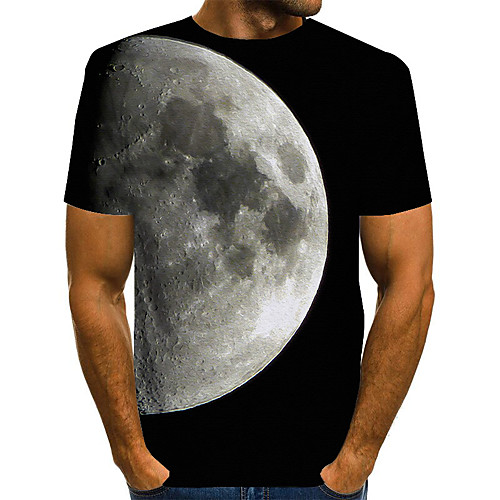 

Men's T shirt Graphic Plus Size Print Short Sleeve Daily Tops Basic Exaggerated Gray