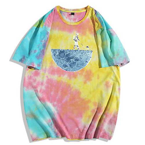 

Men's T shirt Graphic Daily Tops 100% Cotton Fashion Blushing Pink