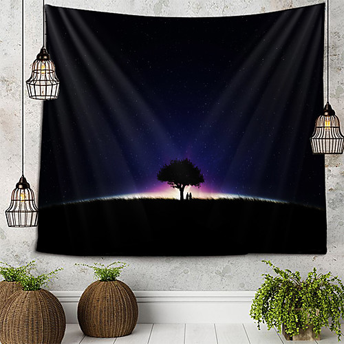 

Tree Under The Stars Tapestry Wall Hanging Tapestries Wall Blanket Wall Art Wall Decor Landscape Painting Tapestry Wall Decor