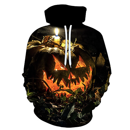 

Men's Hoodie Graphic Halloween Holiday Weekend Casual Halloween Hoodies Sweatshirts Black