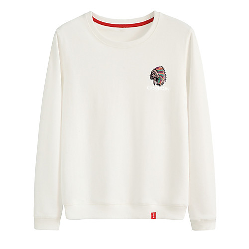 

Women's Sweatshirt Pullover Black White Pink Artistic Style Crew Neck Cartoon Cute Letter Printed Sport Athleisure Sweatshirt Top Long Sleeve Warm Soft Comfortable Everyday Use Causal Exercising