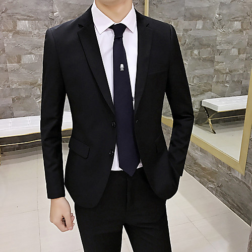 

Tuxedos Standard Fit Notch Single Breasted Two-buttons Polyester Solid Color