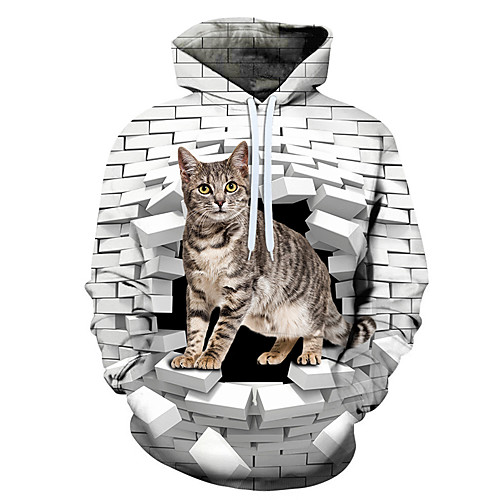 

Men's Hoodie Graphic Hooded Holiday Weekend Casual Hoodies Sweatshirts White