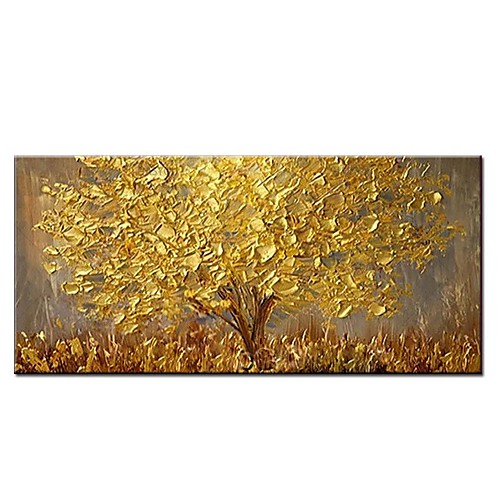 

Oil Painting Hand Painted Horizontal Abstract Landscape Comtemporary Modern Rolled Canvas (No Frame)