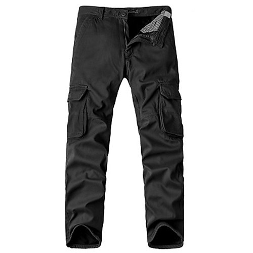 

Men's Basic Outdoor Cotton Slim Daily Tactical Cargo Pants Solid Colored Full Length Black Army Green / Fall / Winter