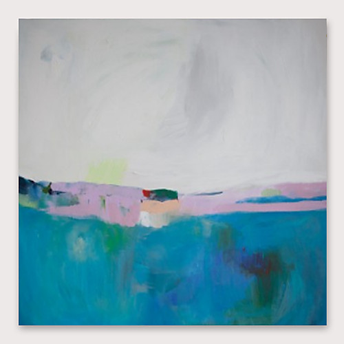 

Oil Painting Hand Painted Square Abstract Modern Stretched Canvas