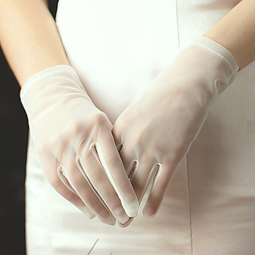

Net Wrist Length Glove Gloves / Simple Style With Solid