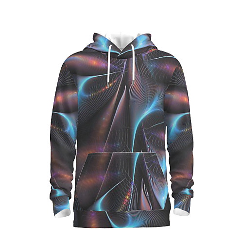 

Men's Pullover Hoodie Sweatshirt Graphic Abstract Daily 3D Print Basic Hoodies Sweatshirts Black