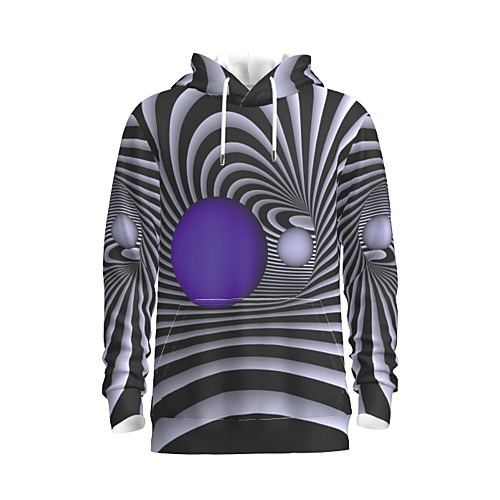 

Men's Pullover Hoodie Sweatshirt Graphic Abstract Hooded Daily 3D Print Basic Hoodies Sweatshirts Black