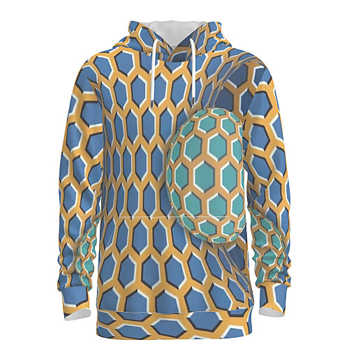 

Men's Pullover Hoodie Sweatshirt Graphic Abstract Daily 3D Print Basic Hoodies Sweatshirts Blue