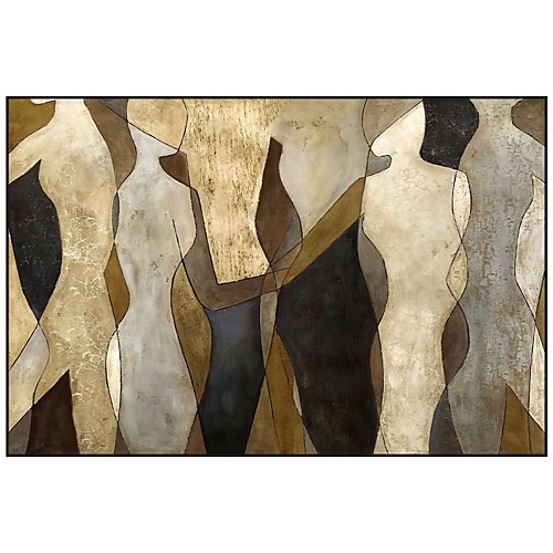 

Oil Painting Hand Painted Vertical Abstract Landscape Comtemporary Modern Rolled Canvas (No Frame)