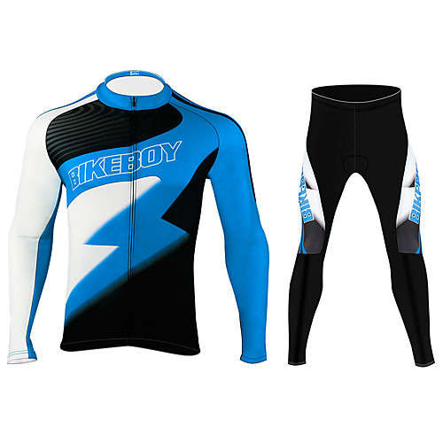 

BIKEBOY Men's Women's Long Sleeve Cycling Jersey Cycling Pants Black / Blue Bike Quick Dry Sports Mountain Bike MTB Road Bike Cycling Clothing Apparel / Stretchy