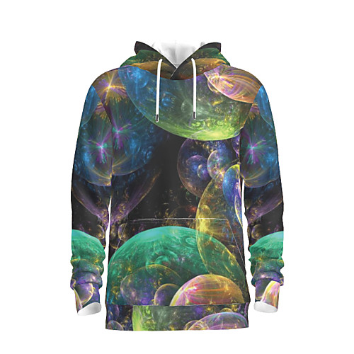 

Men's Pullover Hoodie Sweatshirt Graphic Abstract Daily 3D Print Basic Hoodies Sweatshirts Black