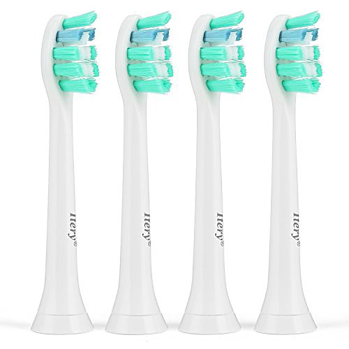 

replacement toothbrush heads electric toothbrush brush heads w/ cap by for philips sonicare proresults diamondclean flexcare healthy white plaque control gum health sonicare 3 series - 4 pack