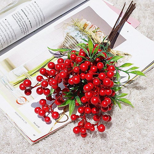 

Artificial Berries Table Display Styrofoam Rustic Bouquet Tabletop Flower Bouquet 6 Pieces Artificial Plants