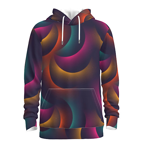 

Men's Pullover Hoodie Sweatshirt Graphic Abstract Daily 3D Print Basic Hoodies Sweatshirts Rainbow