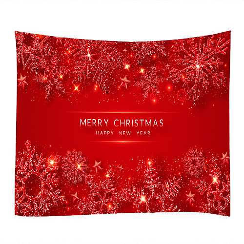 

Christmas Santa Claus Wall Tapestry Art Decor Blanket Curtain Picnic Tablecloth Hanging Home Bedroom Living Room Dorm Decoration Christmas Happy New Year Snowflake Polyester