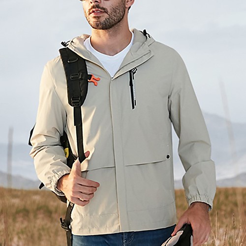 

Men's Hiking Windbreaker Winter Outdoor Solid Color Thermal Warm Windproof Breathable Warm Jacket Full Length Hidden Zipper Fishing Climbing Camping / Hiking / Caving White Black