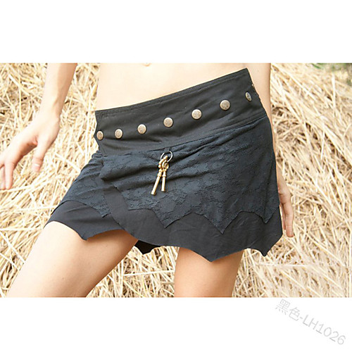 

Women's Sexy Bodycon Skirts Color Block Cut Out Patchwork White Black Blue / Asymmetrical / Slim