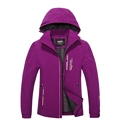 

Women's Hiking Jacket Hiking Windbreaker Winter Outdoor Solid Color Thermal Warm Thermal Windproof Breathable Jacket Top Fishing Climbing Camping / Hiking / Caving Black Purple Fuchsia / Quick Dry