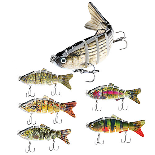 

1 pcs Fishing Lures Multi Jointed Swimbaits lifelike 6 Segment Bass Trout Pike Treble Hook Sea Fishing Jigging Fishing Freshwater Fishing