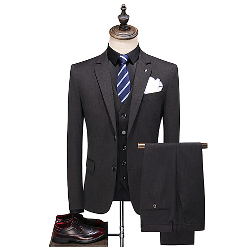 

Tuxedos Standard Fit Notch Single Breasted Two-buttons Polyester