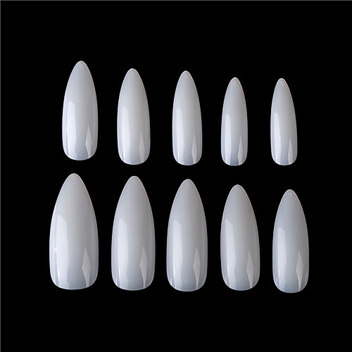 

500 Pieces of Bags Full of Transparent Medium And Long Pointed False Nail Stickers Nail Nails False Nail Tips with Case for Nail Salons and DIY Nail Art