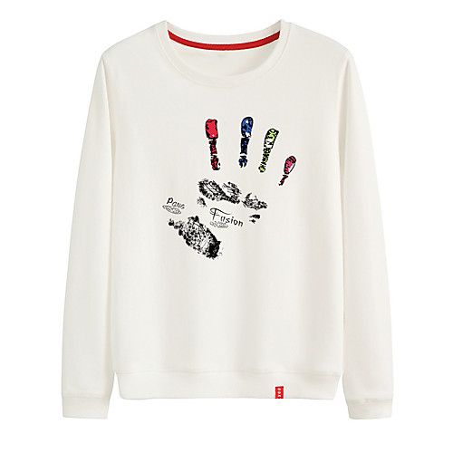 

Women's Sweatshirt Pullover Black White Pink Artistic Style Crew Neck Cute Letter Printed Sport Athleisure Sweatshirt Top Long Sleeve Warm Soft Comfortable Everyday Use Causal Exercising General Use