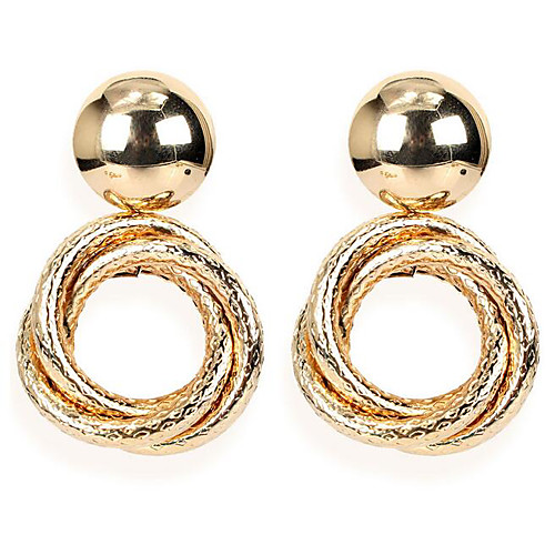 

Women's Hoop Earrings Classic Love Classic Vintage Earrings Jewelry Gold For Wedding Party 1 Pair