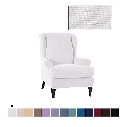 

Easy-Going 1 Piece Microfiber Stretch Wingback Slipcover Wing Chair Cover– Spandex Soft Fitted WaterProof Sofa Couch Cover, Washable Furniture Protector with Elastic Bottom for Kids,Pet