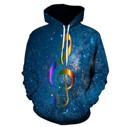 

Men's Hoodie Graphic Music Hooded Daily Basic Hoodies Sweatshirts Red Gold Rainbow