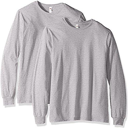 

but& #39;s long sleeve t-shirt & #40;2 pack& #41;, steel grey heather, small