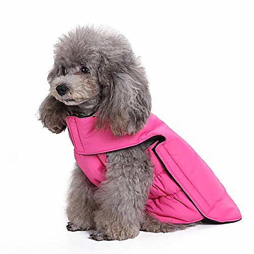 

dog jackets for winter windproof waterproof cozy dog coat for cold weather warm apparel clothes puppy dog vest for small medium large dogs (xx-large, pink)