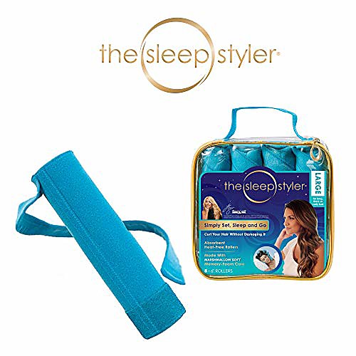 

sleep styler: the heat-free nighttime hair curlers for long, thick or curly hair, large (6 rollers), 8 count, as seen on shark tank