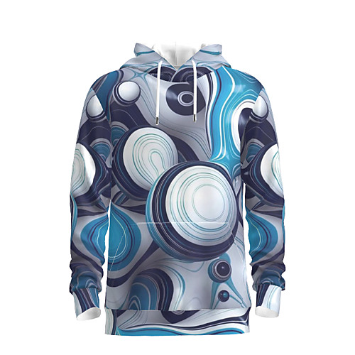 

Men's Daily Pullover Hoodie Sweatshirt Abstract Graphic Hooded Basic Hoodies Sweatshirts Blue