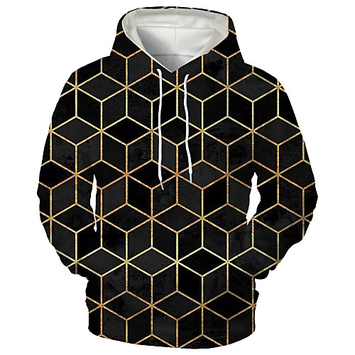 

Men's Hoodie Graphic Daily Going out 3D Print Sports & Outdoors Hoodies Sweatshirts Black