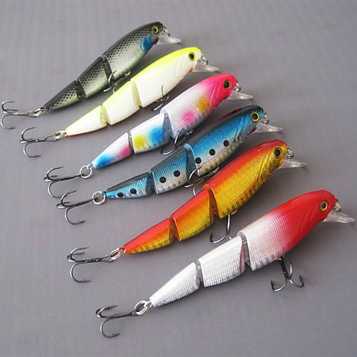 

10 5Cm 14G Pc Jointed Fishing Lure Hooks Minnow Plastic Artificial Fishing Wobbler Tools Jerk Fish Esca Tackle 1Pc