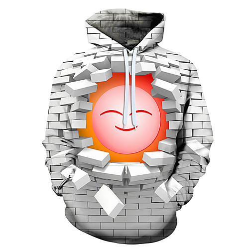 

Men's Hoodie Graphic Holiday Weekend Casual Hoodies Sweatshirts White