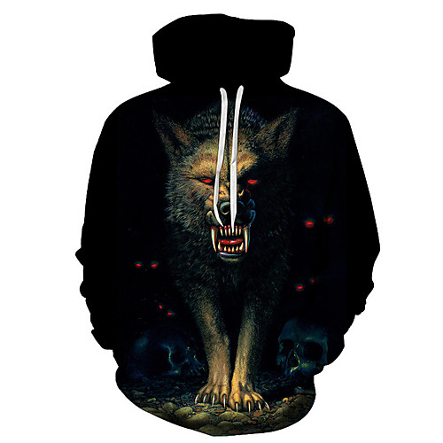 

Men's Pullover Hoodie Sweatshirt Graphic Hooded Daily Weekend 3D Print Basic Casual Hoodies Sweatshirts Black