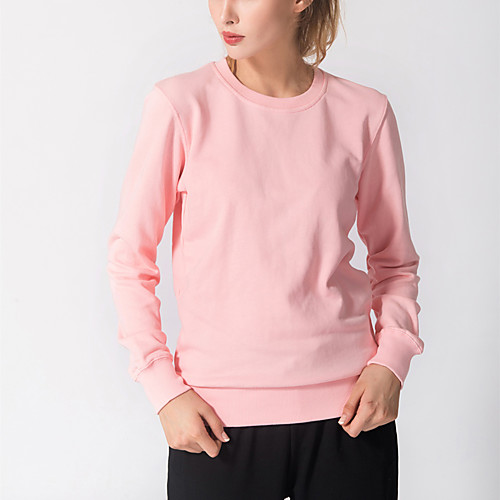 

Women's Sweatshirt Pullover Pink Oversized Minimalist Jewel Neck Solid Color Cute Sport Athleisure Sweatshirt Top Long Sleeve Breathable Warm Soft Comfortable Everyday Use Causal Exercising General