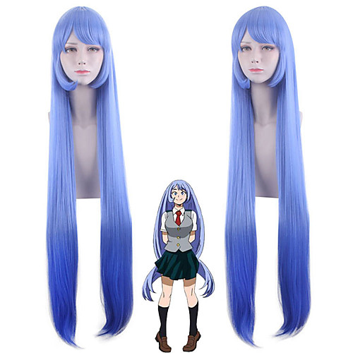 

Cosplay Costume Wig Cosplay Wig My Hero Academia / Boku No Hero kinky Straight Asymmetrical With Bangs Wig Very Long Blue Synthetic Hair 47 inch Women's Anime Cosplay Exquisite Blue