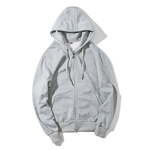

Men's Zip Up Hoodie Sweatshirt Solid Color Front Pocket Hooded Daily Holiday non-printing Basic Casual Hoodies Sweatshirts Long Sleeve Black Navy Blue Gray