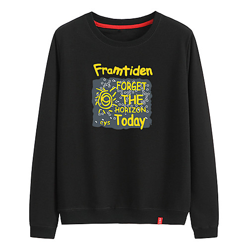 

Women's Sweatshirt Pullover Black White Pink Artistic Style Crew Neck Cute Letter Printed Sport Athleisure Sweatshirt Top Long Sleeve Warm Soft Comfortable Everyday Use Causal Exercising General Use