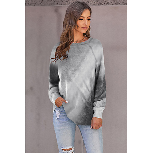 

Women's Pullover Sweatshirt Graphic Tie Dye Daily Casual Hoodies Sweatshirts Loose Blue Red Orange