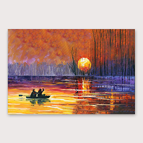 

Oil Painting Hand Painted Horizontal Abstract Modern Stretched Canvas