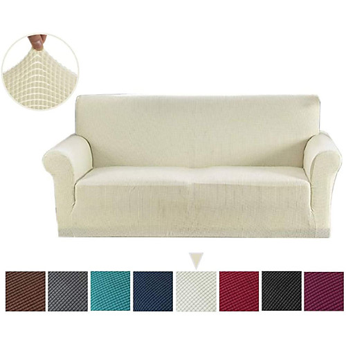 

Couch Cover Furniture Protector Solid Color Soft Stretch Slipcover Fit for Armchair/ Loveseat/ Three Seater/ Four Seater/ L shaped sofa Easy to Install