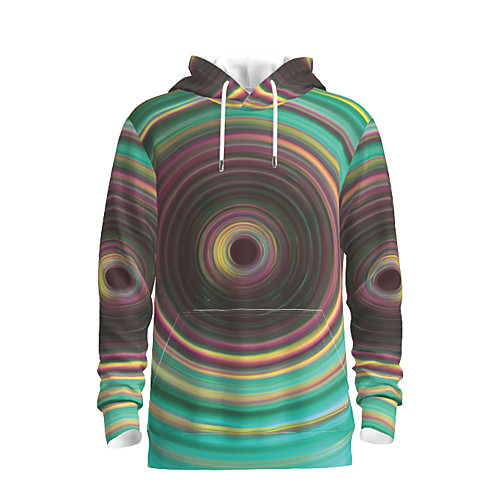 

Men's Pullover Hoodie Sweatshirt Graphic Abstract Daily 3D Print Basic Hoodies Sweatshirts Light Green